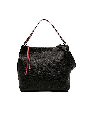 MCM Large Visetos Embossed Calfskin Klara Hobo (view 1)
