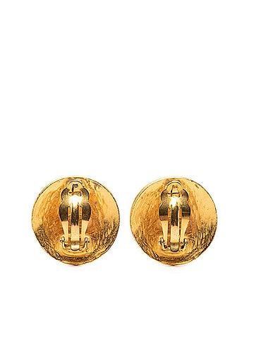 Chanel Chanel Coco Mark Vintage Round Earrings, 96A Stamp, Gold Plated, Women's CHANEL (view 2)