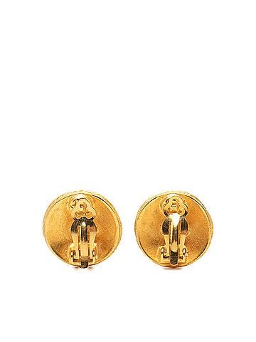 Chanel Chanel Coco Mark Round Earrings, 04A Engraving, Gold Plated, Women's CHANEL (view 2)