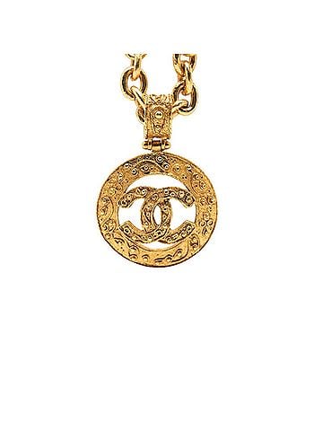 Chanel Chanel Coco Mark Chain Pendant Necklace, 04A Engraving, Gold Plated, Women's. (view 1)