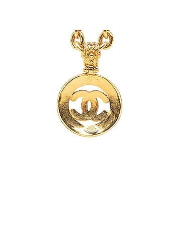 Chanel Chanel Coco Mark Chain Pendant Necklace, 04A Engraving, Gold Plated, Women's. (view 2)