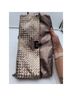 Elliott Lucca Solid Graphic Brown Gold Crossbody Bag One size - photo 8