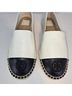 Tory Burch 100% Leather Color Block White Black Flats Size 10 1/2 - photo 11
