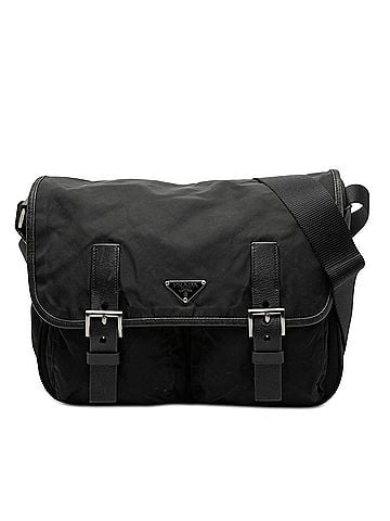 Prada Tessuto Double Buckle Messenger Bag (view 1)