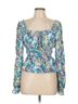 SO Floral Multi Color Long Sleeve Blouse Size L - photo 1