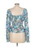 SO Floral Multi Color Long Sleeve Blouse Size L - photo 2