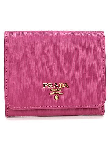 Prada PRADA Tri-fold Wallet 1MH176 Leather Vitello Move Women's Pink (view 1)