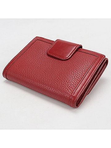 Prada PRADA Bi-fold Wallet 1MH523 2B16 F0011 Triangle Leather Vitello Phoenix Women's Red (view 2)