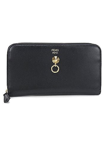 Fendi FENDI Fendi Long Wallet with Round Zipper 8M0299 for Women, Black (view 1)