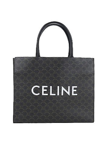 Céline CELINE Celine Tote Bag, Triomphe Canvas, Men's, Black (view 1)