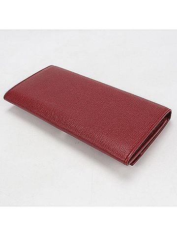 Bvlgari BVLGARI Bulgari Long Wallet, Bi-fold with Coin Pocket, Women's, Red (view 2)
