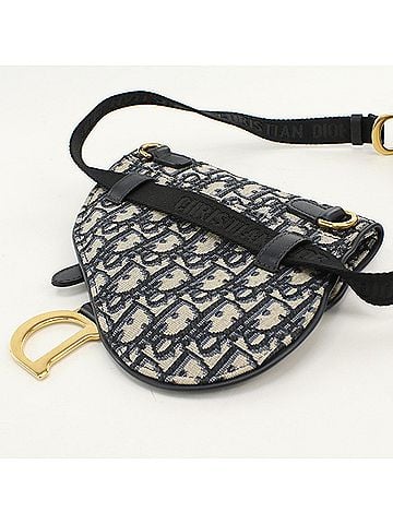 Christian Dior Christian Dior DIOR Dior Body Bag Belt Saddle Women's Navy (view 2)