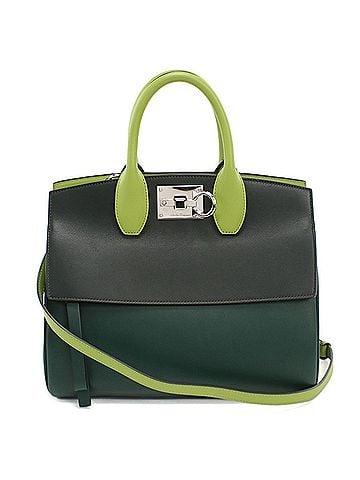 Salvatore Ferragamo Salvatore Ferragamo FERRAGAMO Ferragamo Tote Bag 21 H159 2WAY Gancini Women's Green (view 1)