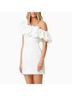 Elliatt 100% Polyester White Cocktail Dress Size XS - photo 3