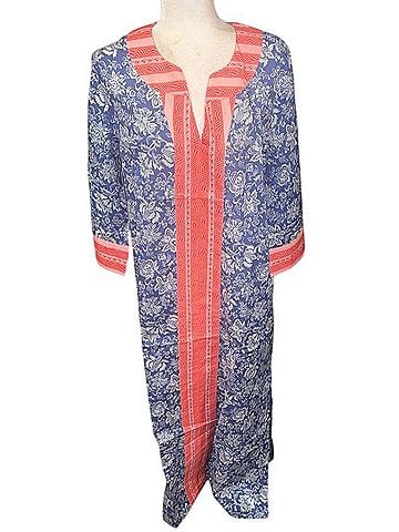 Tuckernuck Blue Chintz Maxi Caftan Casual Dress (view 1)