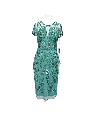 Adrianna Papell Short Cut Out Beaded Sheath Dress Cocktail Dress (view 1)