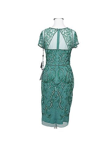 Adrianna Papell Short Cut Out Beaded Sheath Dress Cocktail Dress (view 2)