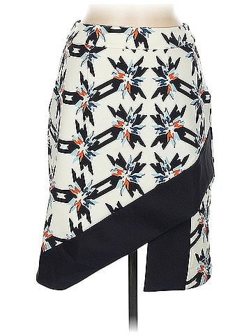 Tanya Taylor Asymmetrical Skirt with Pinwheel Ren Print Casual Skirt (view 1)