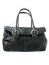 Coach 100% Leather Solid Black Silver Leather Shoulder Bag One size - photo 1