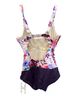 Aqua Blu Floral Multi Color One Piece Swimsuit Size 6 - photo 2