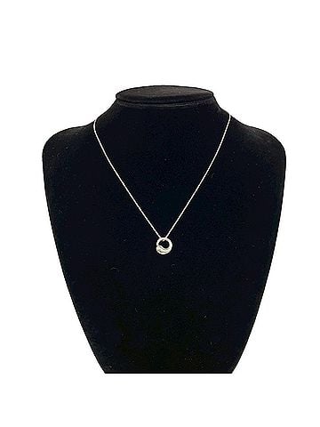 Tiffany & Co. TIFFANY&Co. Tiffany Eternal Circle Sterling Silver 925 Necklace Pendant Accessory 48929 (view 2)