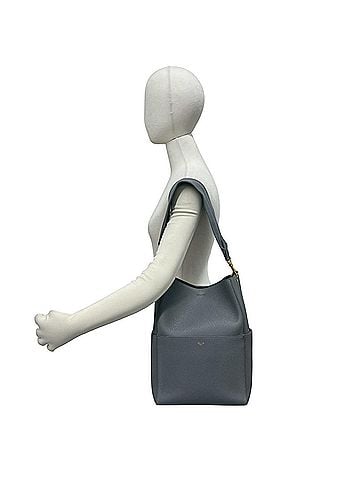 Céline CELINE Celine Sangle Bucket Logo Leather Semi-One Shoulder Bag Tote Gray 82592 (view 2)