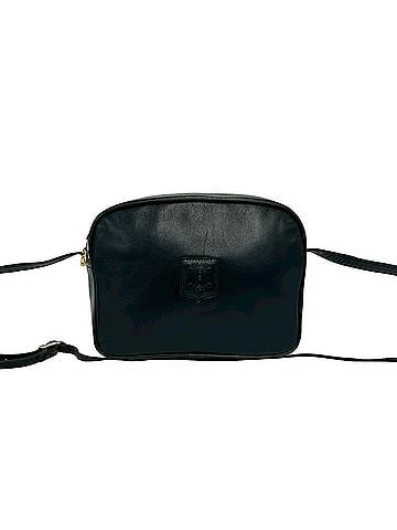 Céline CELINE Vintage Triomphe Logo Leather Shoulder Bag/Pouch/Sacoche, Black, 31153 (view 1)
