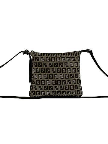 Fendi FENDI Zucchino FF pattern canvas and leather genuine shoulder bag, sacoche, pochette, brown, 14859 (view 1)