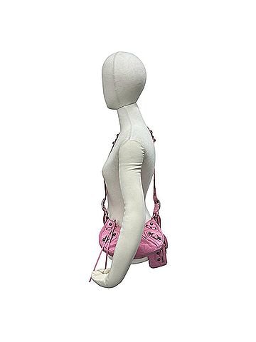 Balenciaga BALENCIAGA Lucagol XS Studded Leather Shoulder Bag Mini Pouch Sacoche Pink 87023 (view 2)