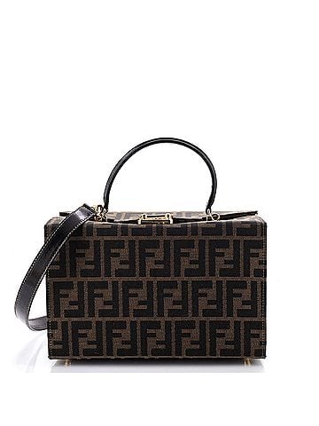 Fendi Vintage Convertible Lock Box Bag Zucca Canvas Medium (view 1)