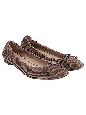 Stuart Weitzman Stuart Weitzman Bria Ballet Flats in Brown Velvet Corduroy (view 2)