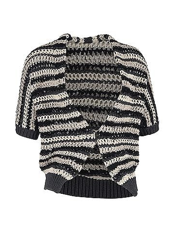 Brunello Cucinelli Brunello Cucinelli Stripe Sequin Cardigan Sweater in Multicolor Cotton (view 1)