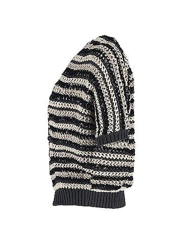 Brunello Cucinelli Brunello Cucinelli Stripe Sequin Cardigan Sweater in Multicolor Cotton (view 2)