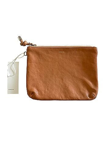 Vince. Leather Clutch (view 1)