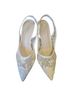 Nicole Miller White Heels Size 9 - photo 2