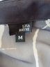 Lisa Bayne 100% Polyester Print Black White Long Sleeve Blouse Size M - photo 7