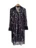 Lisa Bayne 100% Polyester Print Black White Long Sleeve Blouse Size M - photo 1