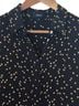 Theory 100% Silk Floral Black Yellow Long Sleeve Button-Down Shirt Size M - photo 2
