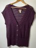 Mudd 100% Cotton Graphic Purple Sweater Vest Size L - photo 4