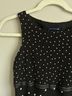 Ann Taylor 100% Polyester Polka Dots Black White Cocktail Dress Size 2 - photo 3