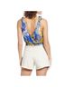 Free People 100% Polyester Floral Multi Color Short Sleeve Blouse Size M - photo 4