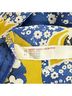 Free People 100% Polyester Floral Multi Color Short Sleeve Blouse Size M - photo 5