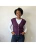 Mudd 100% Cotton Graphic Purple Sweater Vest Size L - photo 3