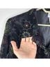 Chico's 98% Cotton 2% Spandex 100% Rayon 100% Polyester Floral Multi Color Black Jacket Size XL - photo 4