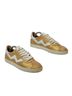 Stuart Weitzman 100% Leather 100% Rubber Gold White Sneakers Size 8 - photo 6