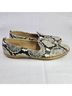 Veronica Beard 100% Leather Snake Print Tan Gray Flats Size 7 1/2 - photo 8