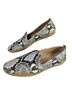 Veronica Beard 100% Leather Snake Print Tan Gray Flats Size 7 1/2 - photo 4