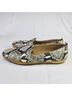 Veronica Beard 100% Leather Snake Print Tan Gray Flats Size 7 1/2 - photo 5