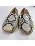 Veronica Beard 100% Leather Snake Print Tan Gray Flats Size 7 1/2 - photo 7