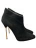 Stuart Weitzman 100% Suede Black Gold Ankle Boots Size 9 1/2 - photo 1